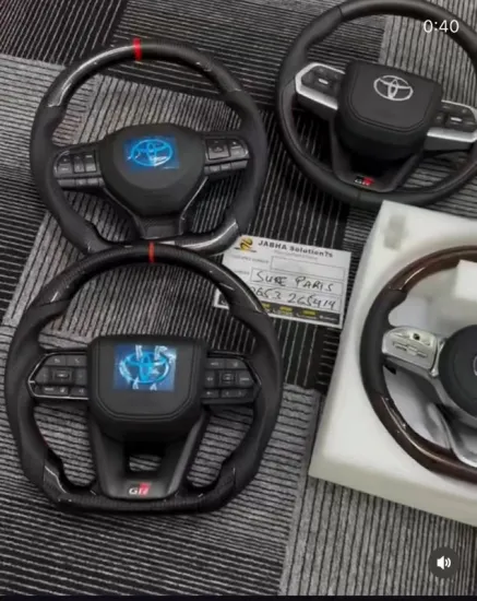 Carbon Fiber & Leather Steering Wheel for Toyota FJ Cruiser LC100