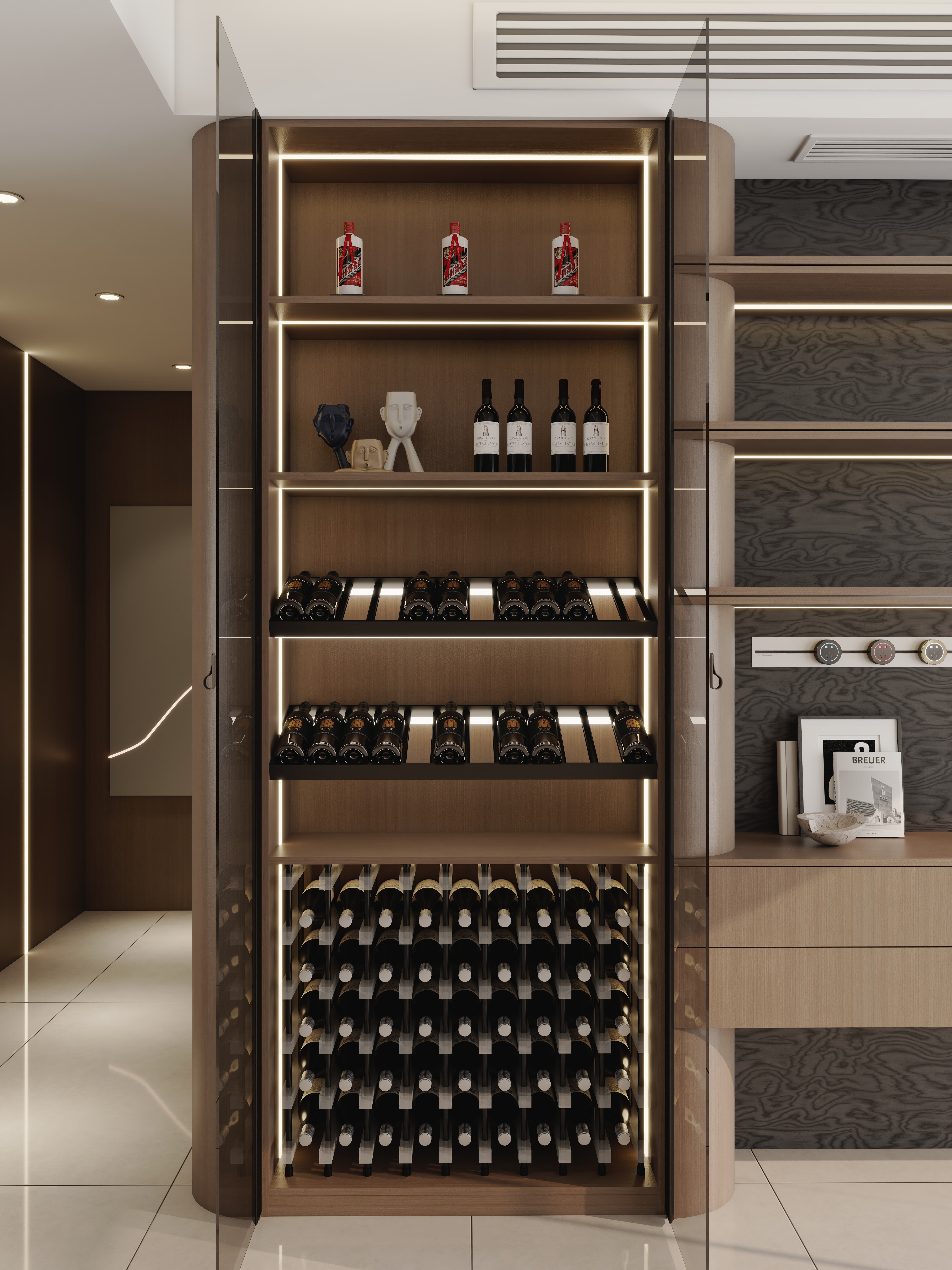 Barahton stainless steel wine cabinets