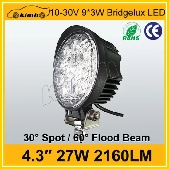 High quality 4.3 inch 2160LM 27W led work light for suv