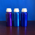 Aluminum oil bottle with sealed plastic cap and inner plug