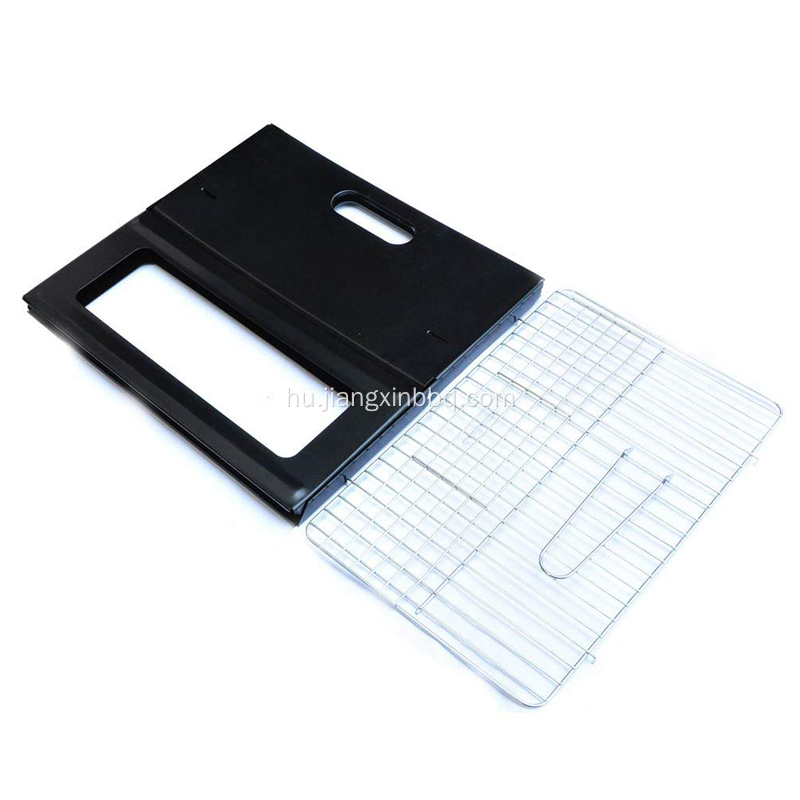 Összecsukható és hordozható kompakt notebook faszén BBQ x-grill