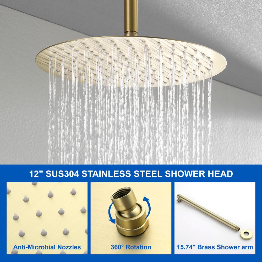 gold shower system 88053bg 12 8