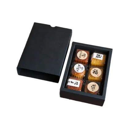 Bakery Dessert Packaging: Mooncake, Biscuits, Donuts Paperboard Drawer Boxes