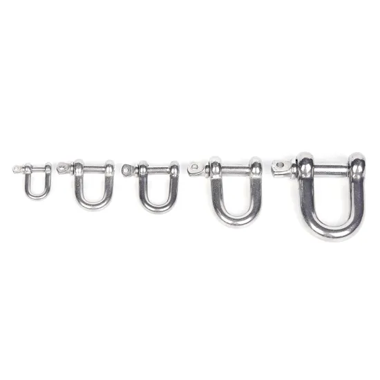 Corrosion Resistant U-Shaped Shackle in Stainless Steel