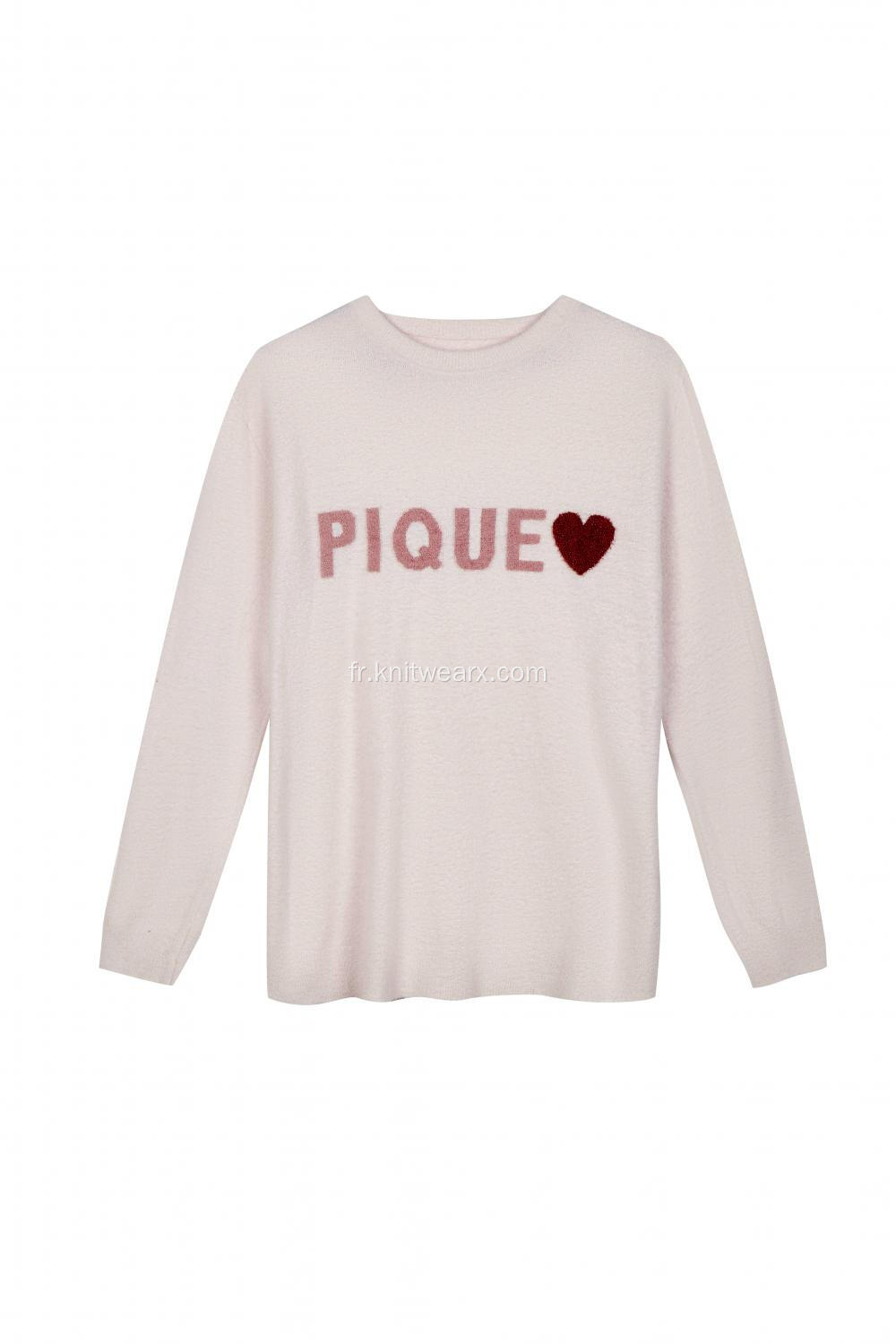 Pull de nuit tricoté à col rond pour femmes