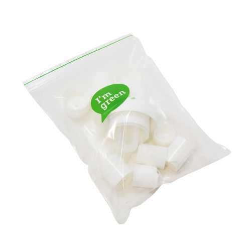 Recyclable Green Sucrose PE Ziplock Resealable Custom Pack