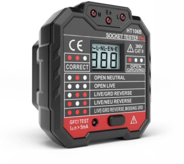HT106D 110/230V EU Plug Socket Tester