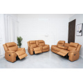 Air Leather Manual Recliner Sofa Set