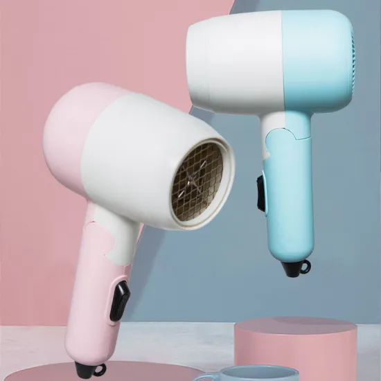 Cute Pink Portable Folding Mini Small Power Styling Hair Dryer For Home Travel