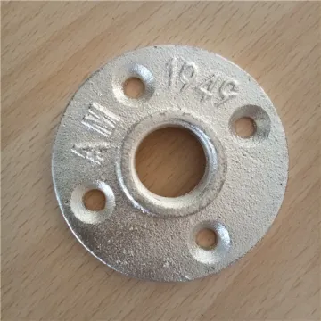 3/4" galvanized threaded malleable cast iron floor flange