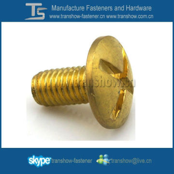 brass coated cross recess wafer head machine bolt