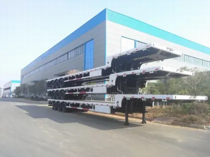 3 axle flatbed trailer 20ft 40ft truck trailers