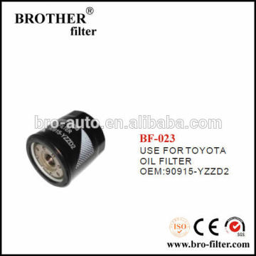 High quality OEM auto oil filter 90915YZZD2 for Toyota car oil filter making machine
