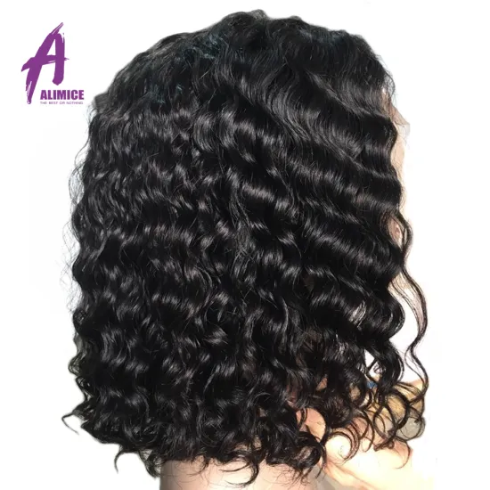 Wholesale Xuchang Wig Deep Wave Bob Wigs Human Hair 13x4 Lace Front Wig