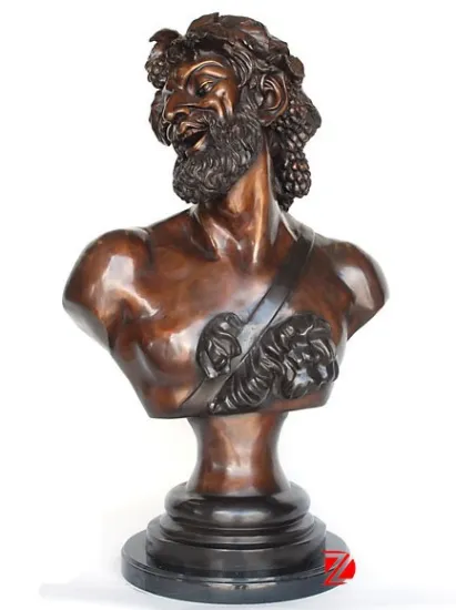 Bronze statue roman casting head sculpture