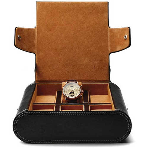 Handmade Faux Pu 6 Slots Luxury Watches Box