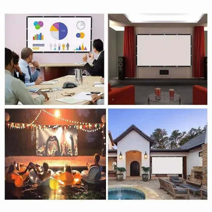 Foldable Portable Projector Screen - 16:9/4:3/1:1 Projection Fabric Folding TV Screen