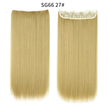 Wholesale Cheap Blonde Long22''Straight Ombre New High Quality 5 Clip Heat Resistant Synthetic Clip In Hair Extensions For Women