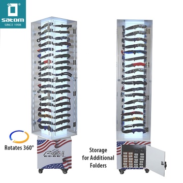 Satom Custom Logo LED Light Acrylic Knife Display Case