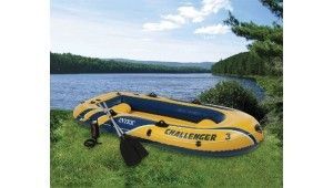 Challenger 3 Rubber Dinghy / Ferry Barge Inflatable Rubber Boat With Canoe Oars