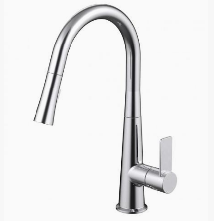 "Single-handle hot and cold kitchen faucets are convenient and water-saving"