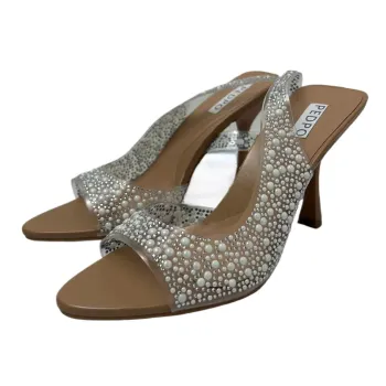 Designer Women's 2024 Summer Sandals: New PVC High Heels with Pearls, Round Toe, and Open Toe - A Brand New Chaussure Collection