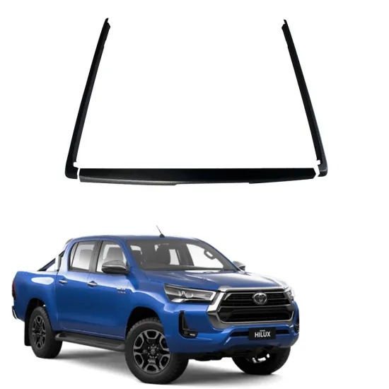 YCSUNZ ABS Textured Black Bed Rail Guards for Toyota Hilux 2021-2022-2024 Double Cab
