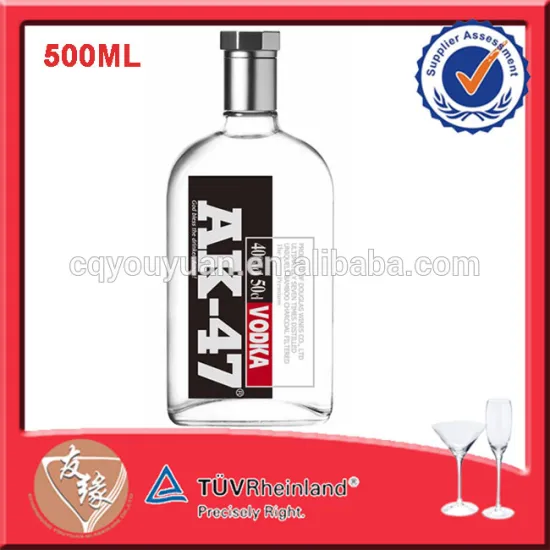 Wholesale Food Grade High Quality Custom Hot Vodka Bottles Glass 500 ML Vodka