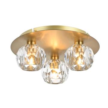 Crystal glass shade ceiling light LED light bulb