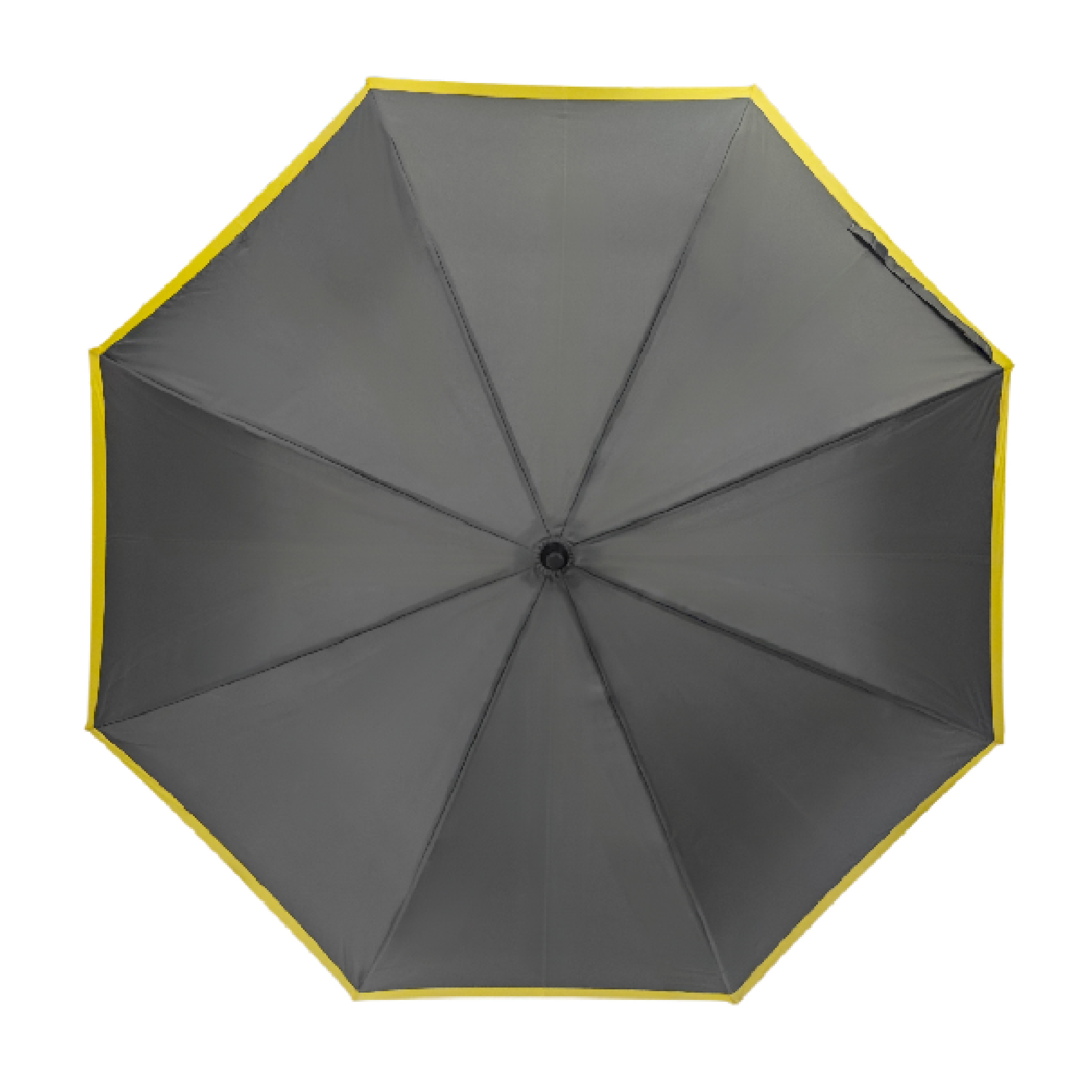 umbrella‑canopy‑top‑down‑view‑grey‑yellow‑border