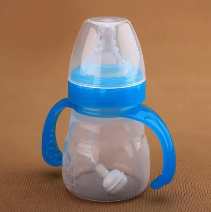 150ml 250ml Bpa free wide-neck silicone baby feeding milk bottle