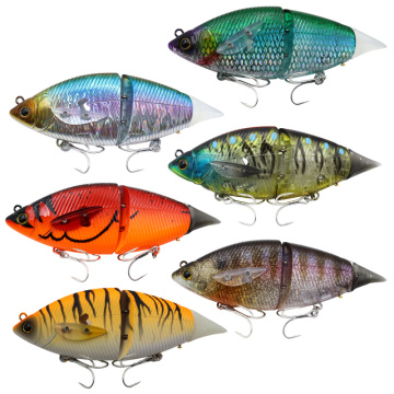 Hard Artificial Bait Sinking Lure VIB with Soft Tail, 12.5cm, 41g, 2 Sections Jointed