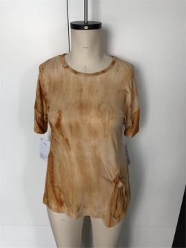 Tie-dyed round neck with short sleeves