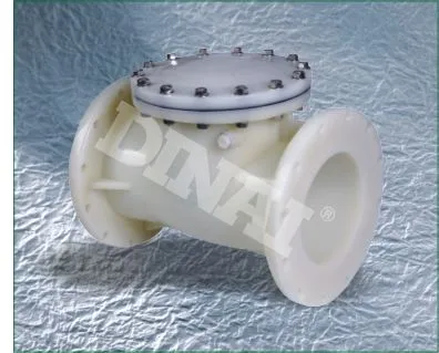 1.0 Mpa 6, 8, 12 Inch Pvdf Swing Wafer Check Valve,  Medium Pressure Plastic Check Valves