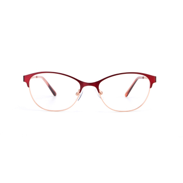 Wholesale Women New Handmade Cat Eye Full Rim Clear Lenses Metal Optical Frames Eyeglasses