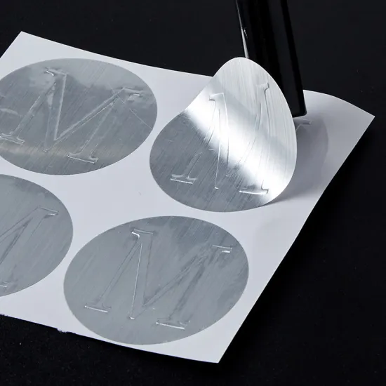 Matte silver PET electrical sticker