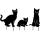 3 Pack Metal Cat Decorative Garden Stakes