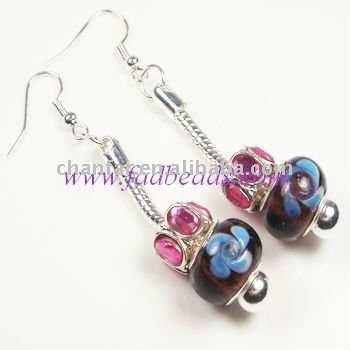 hoop earring, european earring, beads earring