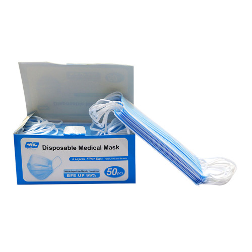 3-Ply Face Mask Disposable Protective with Durable Earloops
