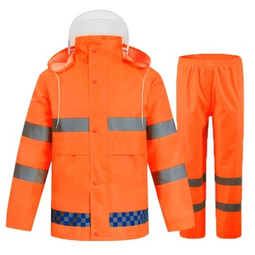 High Visibility Polyester Reflector Jacket - Waterproof Reflective Safety Raincoat for Traffic and Construction