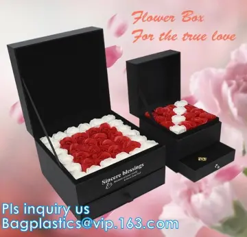 Luxury custom printing black cardboard box flower boxes, delivery bouquet gift cardboard for flower packaging box, cardboard lux