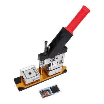 Rectangular Button & Square Badge Making Machine: 4 Sizes, 3 Designs