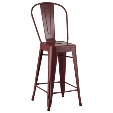 Tolix Bar Metal Frame Dining Chair High Back