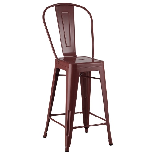 Tolix Bar Metal Frame Dining Chair High Back