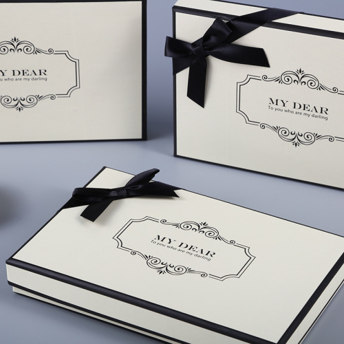 Groothandel luxe witte geschenkpapier doos met deksel aangepaste sieraden verpakkingsdoos: