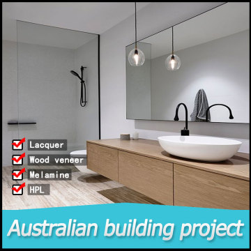 2016 prefab homes wooden bathroom cabinet made in China