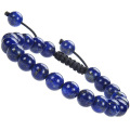 Natural Healing Power Gemstone Jewelry Crystal βραχιόλια Strands Beads Unisex Adjustable Macrame 8mm