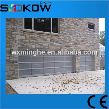 tempered glass garage door/frosted glass garage door/full view sectional garage door