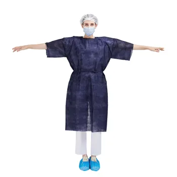 Nonwoven Disposable Patient Gowns: 3-layer SMS Hospital Uniforms