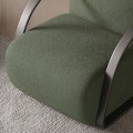 Plush Armchair in Luxe Green Velvet Upholstery